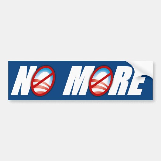 Geen Obama meer Bumpersticker (Voorkant)