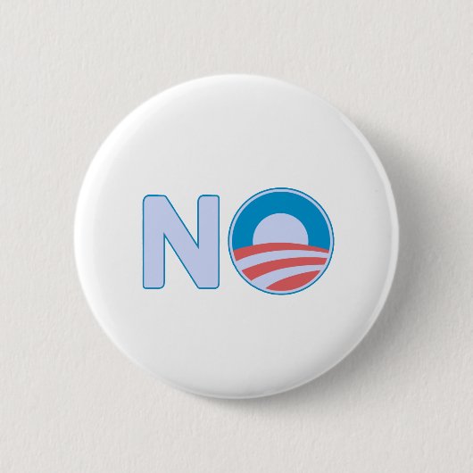 Geen Obama Ronde Button 5,7 Cm (Voorkant)