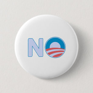 Geen Obama Ronde Button 5,7 Cm