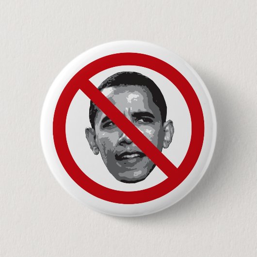 Geen Obama Ronde Button 5,7 Cm (Voorkant)