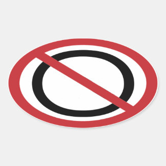 Geen Obama-Sticker Ovale Sticker