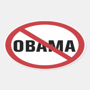 Geen Obama-Sticker Ovale Sticker