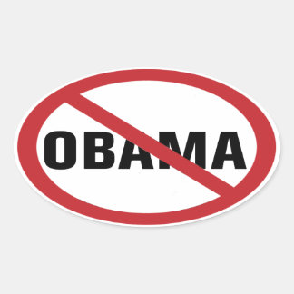 Geen Obama-Sticker Ovale Sticker