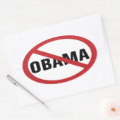 Geen Obama-Sticker Ovale Sticker (Envelop)