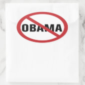 Geen Obama-Sticker Ovale Sticker (Tas)