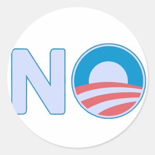Geen Obama-Sticker Ronde Sticker (Voorkant)