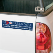 Geen Obamacare "Fishy"-Bumpersticker Bumpersticker (Op Truck)