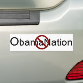 Geen ObamaNation Bumpersticker (Op auto)