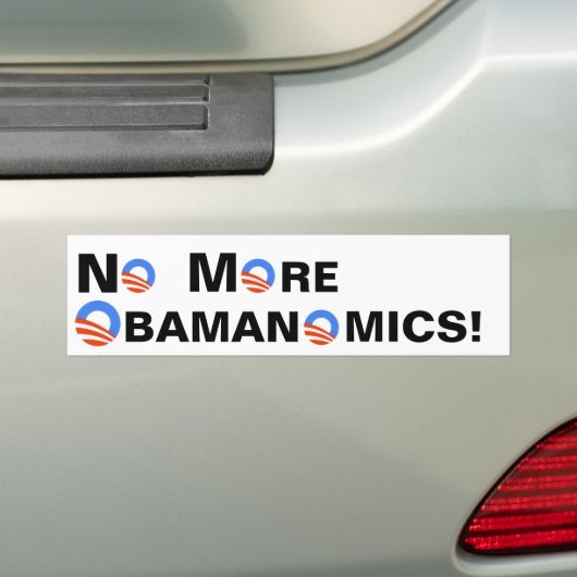 Geen Obamanomics meer Bumpersticker (Op auto)