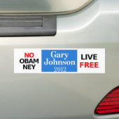 Geen Obamney - Gary Johnson bumper sticker (Op auto)