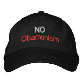 Geen obamunisme 1.0 geborduurde pet (Voorkant)