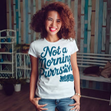 Geen ochtend Purrson Grappig Kat T-shirt