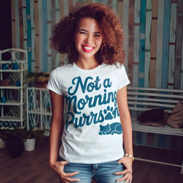Geen ochtend Purrson Grappig Kat T-shirt