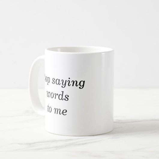 geen ochtendmens koffiemok (Voorkant links)