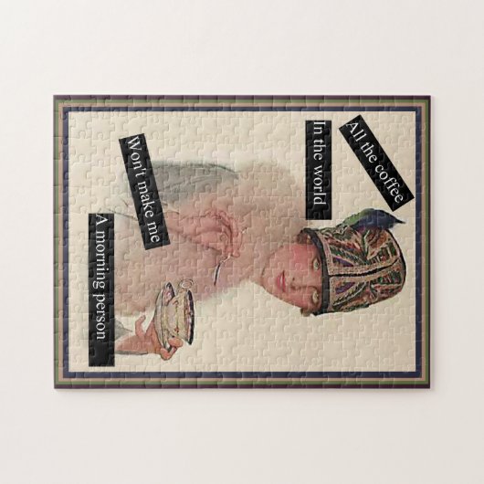 Geen ochtendmens legpuzzel (Horizontaal)