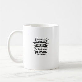 Geen ochtendmens, leuke typografie quote koffiemok