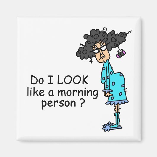 Geen ochtendmens magneet (Voorkant)
