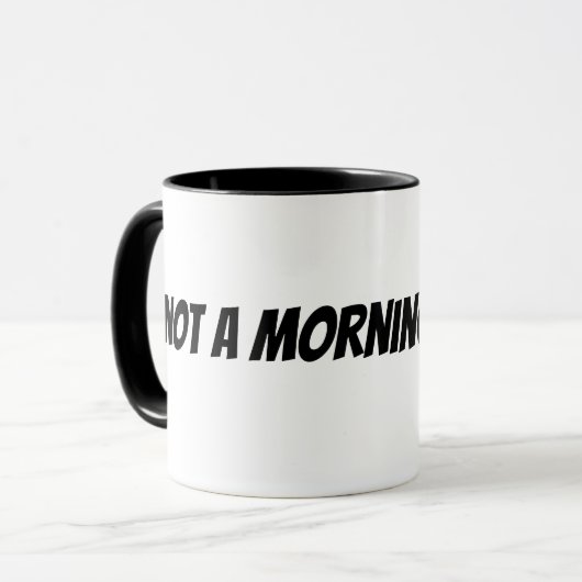 geen ochtendmens mok (Voorkant links)