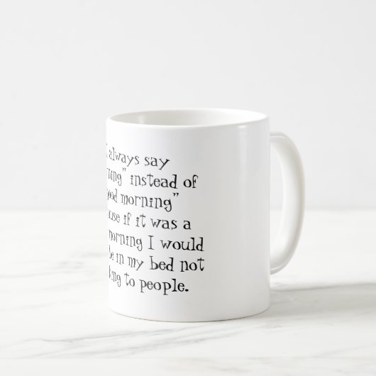 Geen ochtendmens mok (Voorkant rechts)