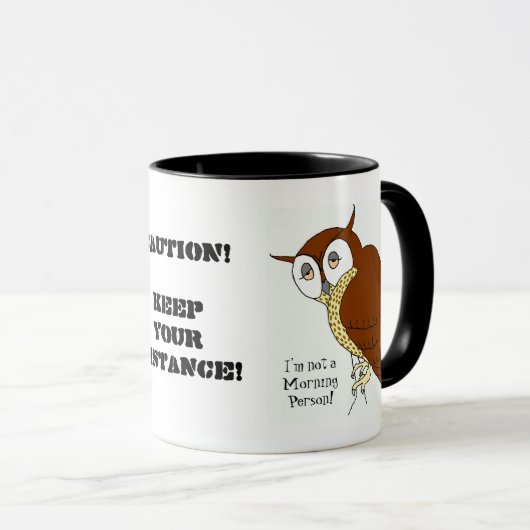 'Geen ochtendmens' Mok (Voorkant rechts)