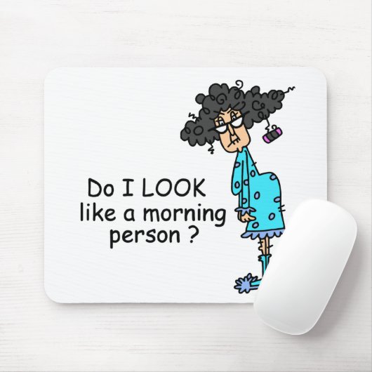 Geen ochtendmens muismat (Met muis)