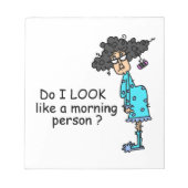 Geen ochtendmens notitieblok (Voorkant)