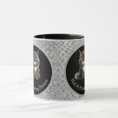 Geen ochtendmens of Jouw tekst Angry Tabby Cat Mok (Midden)