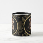 Geen ochtendmens of Jouw tekst boze slaperige poes Mok (Midden)