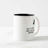 Geen ochtendmens tweekleurige koffiemok (Voorkant rechts)