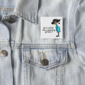 Geen ochtendmens vierkante button 5,1 cm (In situ)