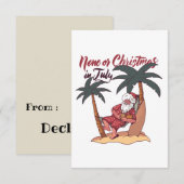 GEEN OF CHRISTMAS IN JULY FUNNY BEDANKKAART (Voorkant / Achterkant)