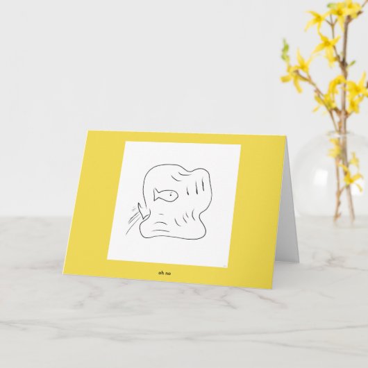 geen oh (Wenskaart) Kaart (Gele Bloem)
