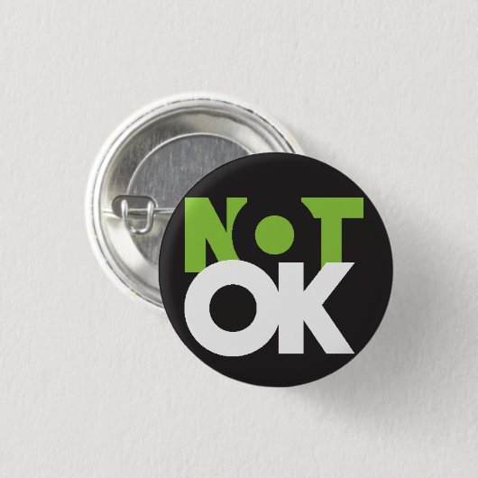 Geen OK-Button Ronde Button 3,2 Cm (Voorkant /achterkant)