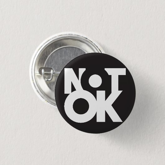 Geen OK-Button Ronde Button 3,2 Cm (Voorkant /achterkant)