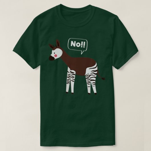 Geen Okapi-premie voor bedreigde dieren T-shirt (Design voorkant)