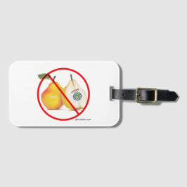 Geen okers met peren Bagagelabels