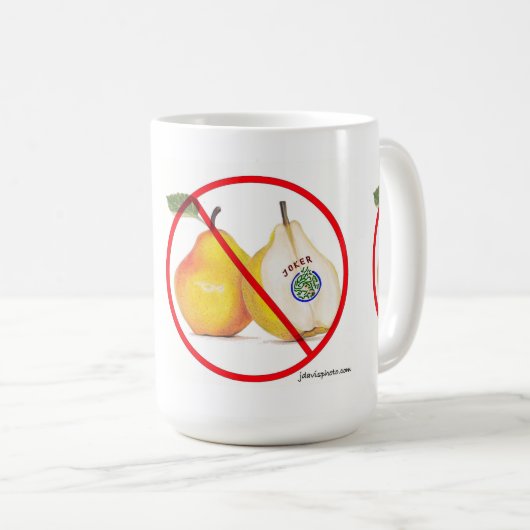 Geen okers met peren Mok (Voorkant rechts)