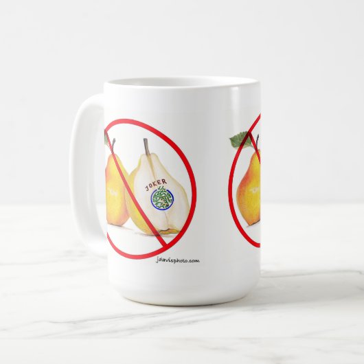 Geen okers met peren Mok (Voorkant links)