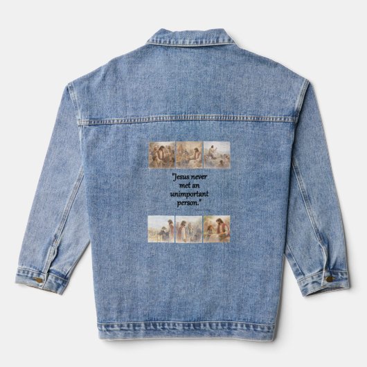 Geen onbelangrijke persoon denim jacket (Achterkant)