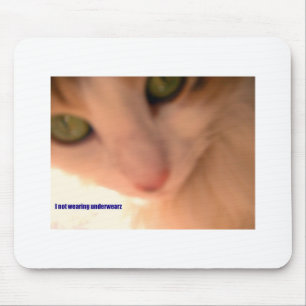 geen ondergoed kat muismat