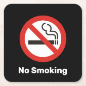 Geen Onderzetter voor roken in vierkante vorm (Voorkant)