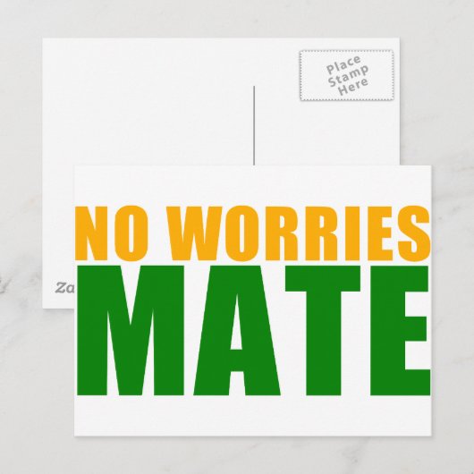 geen ongerustheid briefkaart (Voorkant / Achterkant)