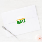 geen ongerustheid ronde sticker (Envelop)