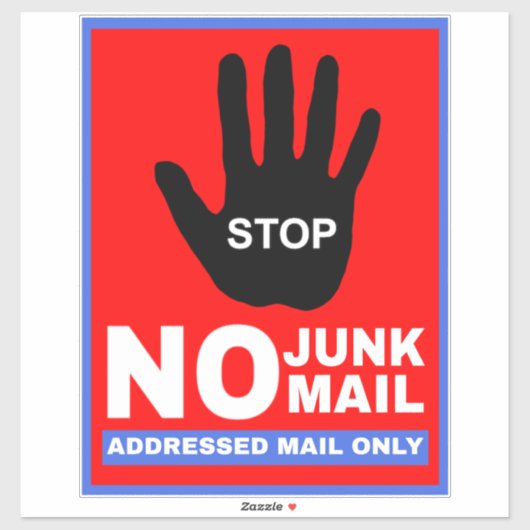 Geen ongewenste e-mail alleen geadresseerd - Ongew Sticker (Vel)