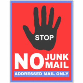 Geen ongewenste e-mail alleen geadresseerd - Ongew Sticker