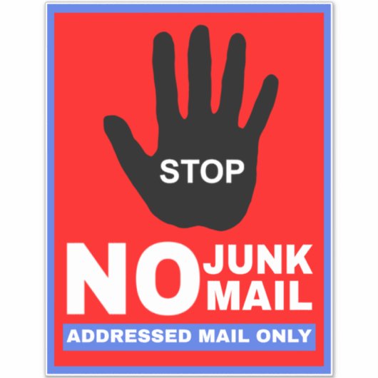 Geen ongewenste e-mail alleen geadresseerd - Ongew Sticker (Voorkant)