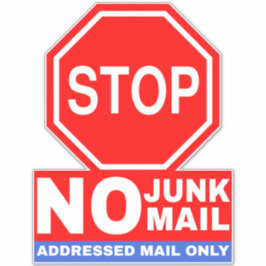 Geen ongewenste e-mailbordjes - Stop alleen geadre Sticker