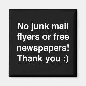 Geen ongewenste post - magnetisch - teken! magneet (Voorkant)