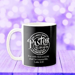 Geen Onmogelijke Taak Lukas 1:37 Pastor Waardering Koffiemok
