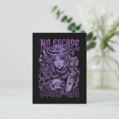 Geen Ontsnapping Cyber Goth Engel Briefkaart (Staand voorkant)